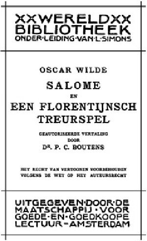 [Gutenberg 29208] • Salome en Een Florentijnsch Treurspel